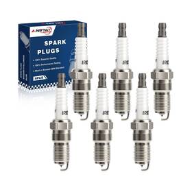 A-naftuly 7164 Iridium Spark Plugs 6 Pack Tr55ix Compatible With 1999-2013 Chevy Silver