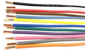 Acdc Gxlk-12-12c-10 10 Ft Ea Black White Red Green Yellow Brown Blue Orange Lt Pink