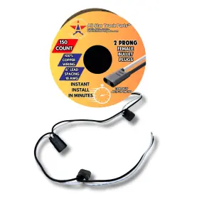Astp-2p-fm-150 All Star Truck Parts 150 Count 18g Double Female Bullet Plug Wire Harness 100% Copper Pvc Jacket