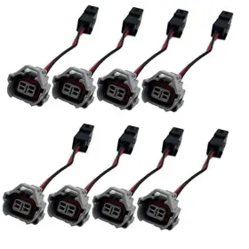 Aokus 747607663923 8pcs Fuel Injector Pnp Adapters Harness Wiring For Denso Female To Ev1