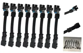 95300-08 Aokus 8pcs Ls1 Ls6 Lt1 Ev1 Injector Harness To Multec Lq4 Lq9 4.8 5.3 6.0 Adapters