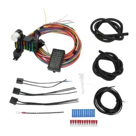 Hx1506 Ay-autoparts 14 Fuse 12-14 Circuit Wiring Harness Racing Gxl Copper Wire Street Rods Hot