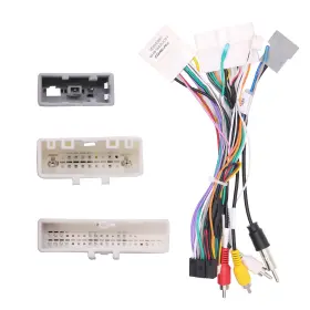 Bc-cab-159-19 Bestycar 16pin Car Stereo Radio Power Retrofit Wiring Harness Cable Adapter Fits Gold