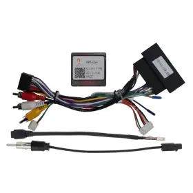 Bc-cab-210 Bestycar 16pin Car Stereo Radio Power Retrofit Wiring Harness Cable Compact Black