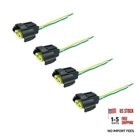 Bstenky Hml036 4 4pcs H9 Female Bulb Socket Headlight Adapter Connector Wiring Harness Light