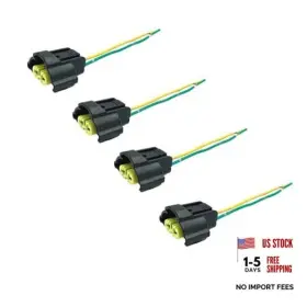 Hml036 Bstenky 4 4pcs H9 Female Bulb Socket Headlight Adapter Connector Wiring Harness Light