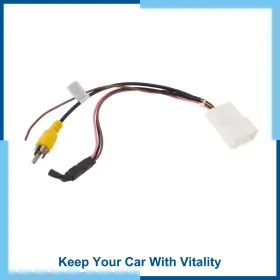 Carpopart 601968594572 Rear View Camera Adapter Wire Harness Cable Fit For Hyundai Rca 5pin Black 1pcs
