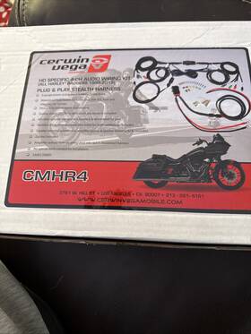 Cerwin Vega Cmhr4 Harley Davidson Baggers 1998-2019 4-ch Audio Wiring Kit