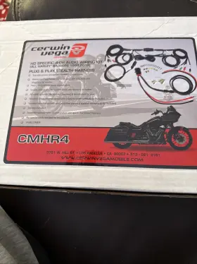 Cmhr4 Cerwin Vega Harley Davidson Baggers 1998-2019 4-ch Audio Wiring Kit
