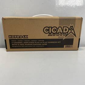 Cicada Hdpro4k Audio 4ch Amplifier H-d Plug-n-play Harness Kit With 8 Awg Power Wire
