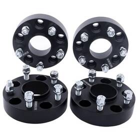 Dcvauto 11025-38b4 4pc Black 5x4.5 Hubcentric Wheel Spacers 1.5 Inch With 12x1.5 Inch-4 Pcs