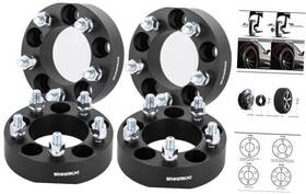 Dcvauto 11073-38s4 4pc Black 5x115 To 5x120 Wheel Adapters 1.5 Inch 12x1.5 Studs Inch-4 Pcs