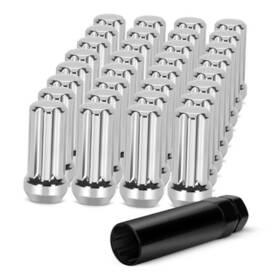 Fastfree N011 9/16-18 Lug Nuts For Dodge Ram 1500 2002-2010 2500 3500 1994-2011 Silver