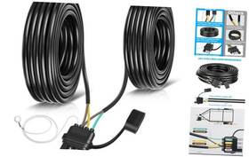 Fletergib Lm-qctx-26ft-4p5w 26ft 4 Pin 5 Wire Trailer Wiring Harness 16awg Light Kit With