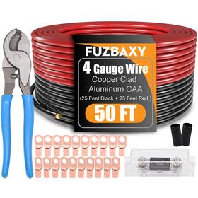 Fuzbaxy Sb-fubakesibb2 4gauge Wire 25 Feet Black 4 Gauge Black/red - 50ft Cable Cutter