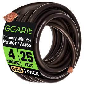Gearit Gi-grd-4g-cc-25f-bk 4 Gauge Wire 25ft - Black Translucent