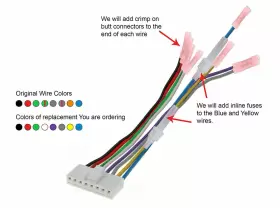 Pio-08 Getwiredusa 8 Pin Connector - Wire Harness For Vintage Pioneer Cassette And Car Stereo Radio