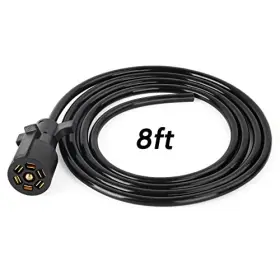 G007 Gilardino 7 Way Trailer Plug Pin Wiring Harness 8 Feet 7-wire