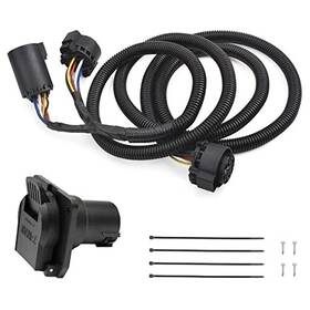 Gledewen Gw-qxs07 7-foot 7-pin Trailer Wiring Harness Kit Compatible With 1997-2021 Ford