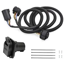 Gw-qxs07 Gledewen 7-foot 7-pin Trailer Wiring Harness Kit Compatible With 1997-2021 Ford