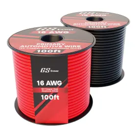 Gauge-100 Gs Power 16ga100-2 200ft Cca 16 Gauge Wire Ft-non-bonded Red/black