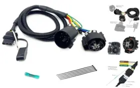 29-wdx Haheho 7 Pin To 4 Trailer Harness With Reverse Wire 43 Inches Extension