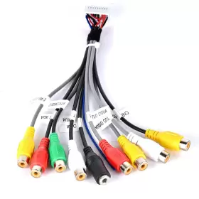 Hikity 445012843857 Car Audio Video Harness Rca Cord Assembly For Android Radio Stereo