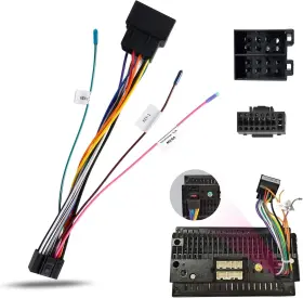 Inefala-y3097-60us Inefala 16 Pin Iso Radio Wiring Harness Adapter For Android Car Stereo Power C