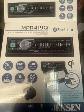Mpr419q Jensen Media Receiver With Qi Wireless Charging Working Used Single-din Mpr419q Jensen Media Receiver With Qi Wireless Charging Working Used Single-din