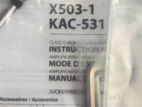 Kenwood Kac-531 X503-1 And Xm503-1 Speaker High Level Input Harness- New Open Box