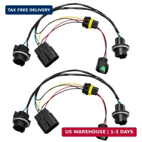 Kphwh6457452h1 Kpalag 2pcs Headlight Wiring Harness Assembly Front Headlamp Socket Wire Compatible Wit