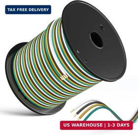 Limicar 200690 100ft 14 Gauge Trailer Wiring Harness Kit - 4-way Bonded Color-coded Wir
