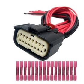 Lizapus 725764243134 16 Pin Front Headlight Headlamp Connector Compatible With 2019-2023