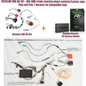 Hrn-rr-au1 Maestro Hrn-rr-au2 Idatalink Ads-mrr Retain Steering Wheel Controls/factory Amp Plug