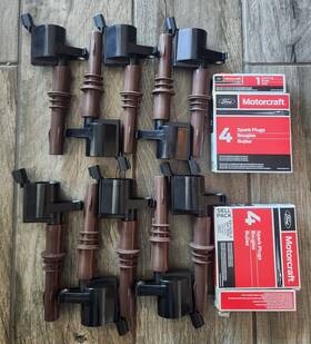 Mas Dg521 Set Of 10 Ignition Coil And Motorcraft Spark Plug Sp509 Ford 6.8l V10