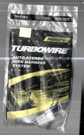 70-1781 Metra Radio Wiring Harness Mazda 86-89 Truck 86-93