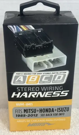 Wm-im1 Metra Radio Wiring Harness For 1985-2012 Mitsu Honda Isuzu Brand New