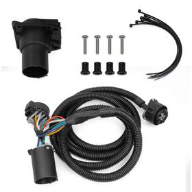 Mocar7 6039-012 7-foot 7-pin Truck Bed Trailer Wiring Plug Harness Extension For Fifth-wheel