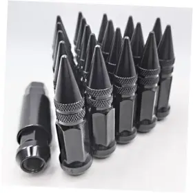 M12x1.5 Netflbt Nf-f02 Lug Black Nuts Spike Nut For Acura Honda Chevy