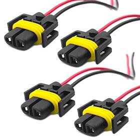 Ntnev Ntrf3x 4pcs H11 H9 H8 880 881 Female Adapter Wiring Harness Sockets Wire 9005 9006