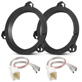 Nuith Lbd2-2024 Lbx-rc-2pc 6.5 Inch Door Speaker Adapter Bracket With Harness For 2004-2019 Nissan