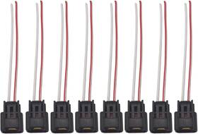 Oyeauto 701969868693 Ignition Coil Female Connector Plug Harness Set Of 8 Compatible With Ford Lincol