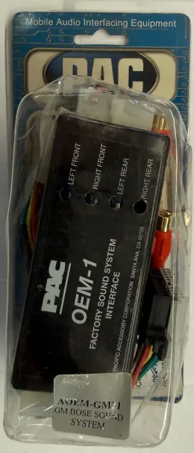 Aoem-gm21 Pac System Interface Kit To Add/replace An Amplifier Select 1998-2002 Gm/chevy