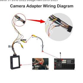 Palyxiu B0gsfpxr7l Radio Backup Camera Adapter For Jeep Wrangler Gladiator Dodge Ram