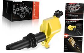 Premiumpartswhosale 0apic0430 Ignition Coil Straight Boot Compatible With Ford Lincoln Mercury - Yellow