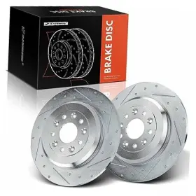 Apbrs051 Premiumpartswhosale 12.99 Inch 330mm Rear Drilled And Slotted Disc Brake Rotors Compatible With