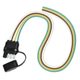 522300 Quadafy 4 Pin Trailer Connector With 18-inch 16awg Pure Copper Wire Harness