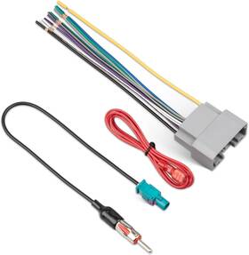 Red Wolf 744759820839 Radio Wiring Harness Antenna Adapter Connector Compatible With Dodge 2