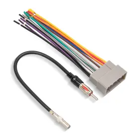 Red Wolf 769894718360 Aftermarket Radio Install Wire Harness With Antenna Adapter Plug Replac