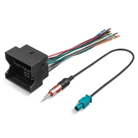 Red Wolf 769894718377 Stereo Wiring Harness With Fakra Antenna Adapter For Bmw 3/5 Volkswagen 2004-20